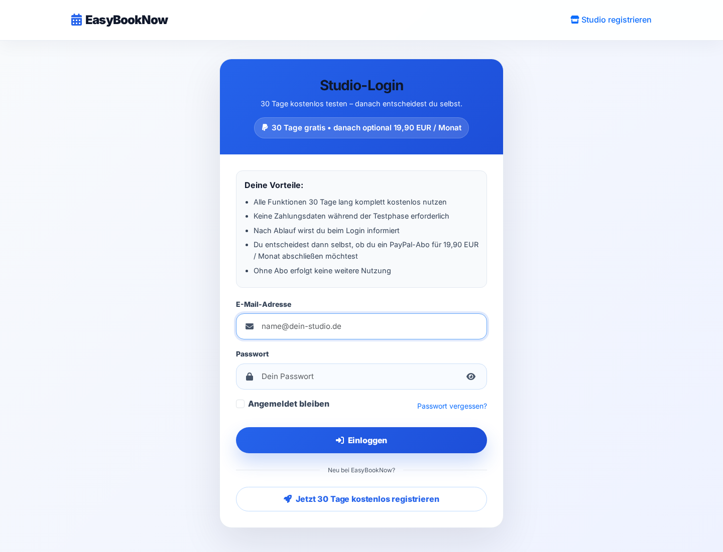 EasyBookNow QR-Code Generator